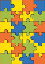 Dywan do Przedszkola Weltom Weliro - PUZZLE Terakota