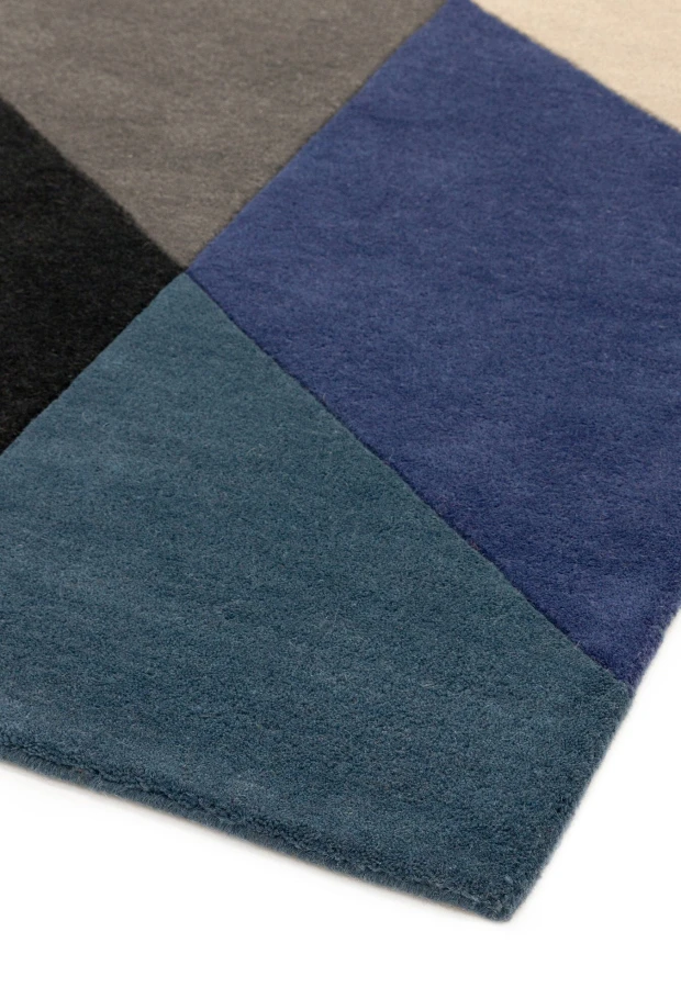 Dywan Asiatic Contemporary Design - REEF RF13 BIG GEO BLUE WOOL