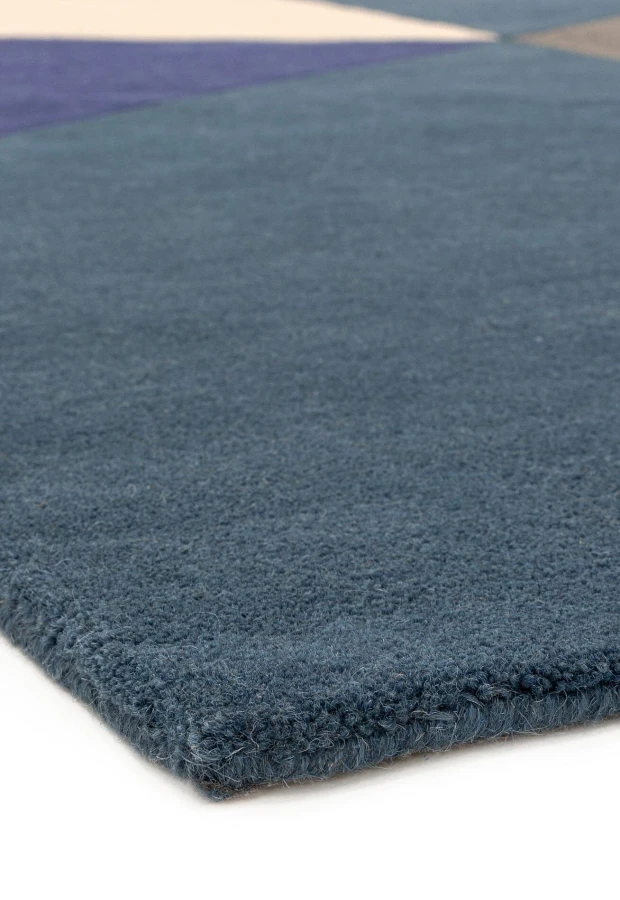 Dywan Asiatic Contemporary Design - REEF RF13 BIG GEO BLUE WOOL