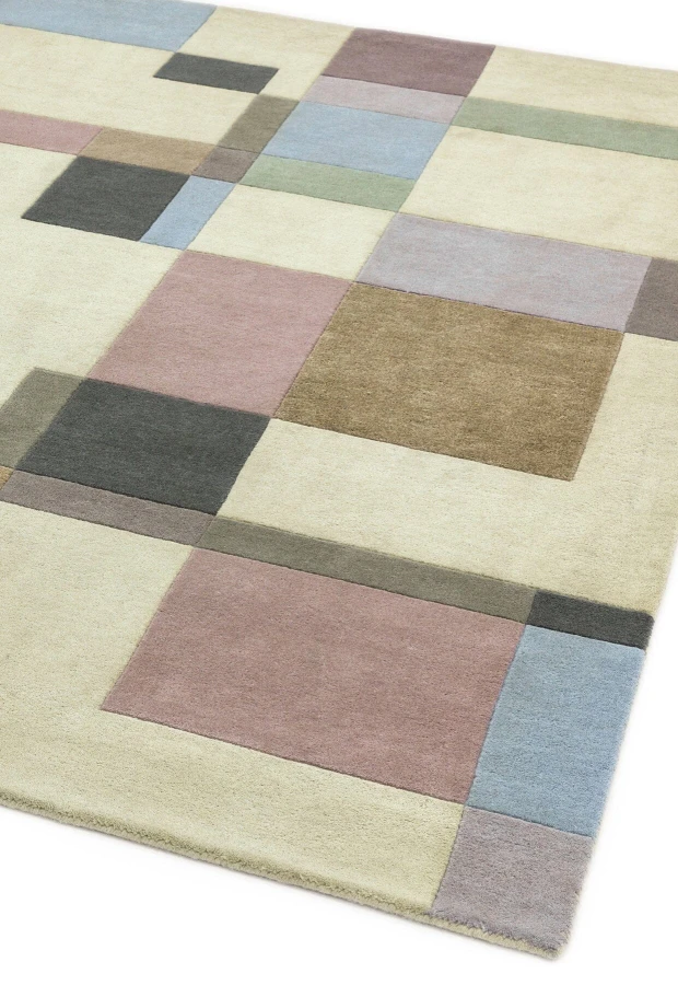 Dywan Asiatic Contemporary Design - REEF RF17 BLOCKS PASTEL WOOL