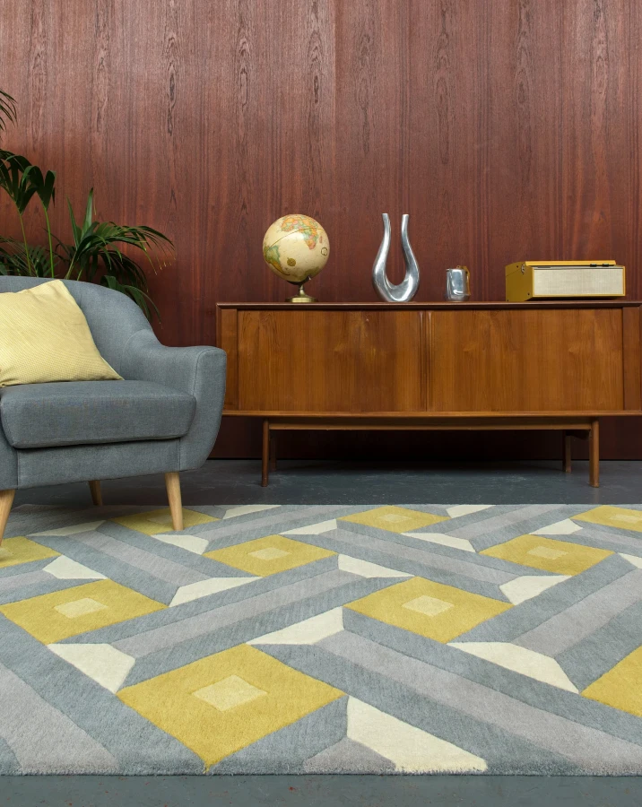 Dywan Asiatic Contemporary Design - REEF RF01 MOTIF OCHRE GREY