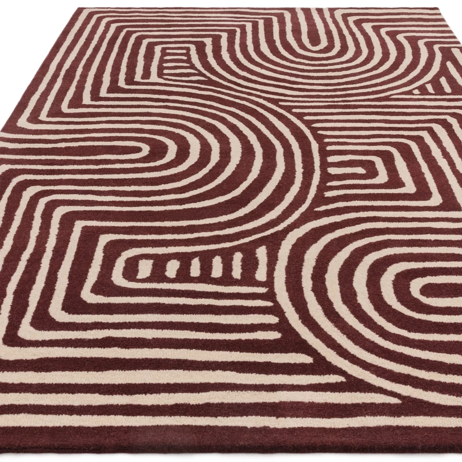 Dywan Asiatic Contemporary Design - REEF RF29 Curve Plum