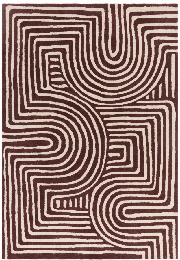 Dywan Asiatic Contemporary Design - REEF RF29 Curve Plum