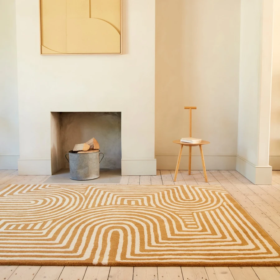 Dywan Asiatic Contemporary Design - REEF RF28 Curve Ochre