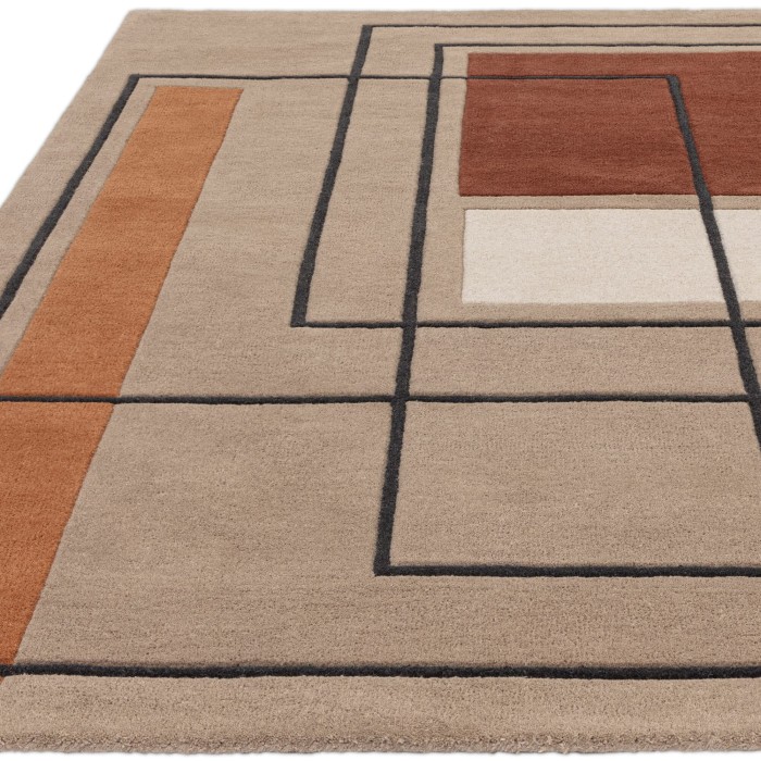 Dywan Asiatic Contemporary Design - REEF RF20 Outline Terracotta
