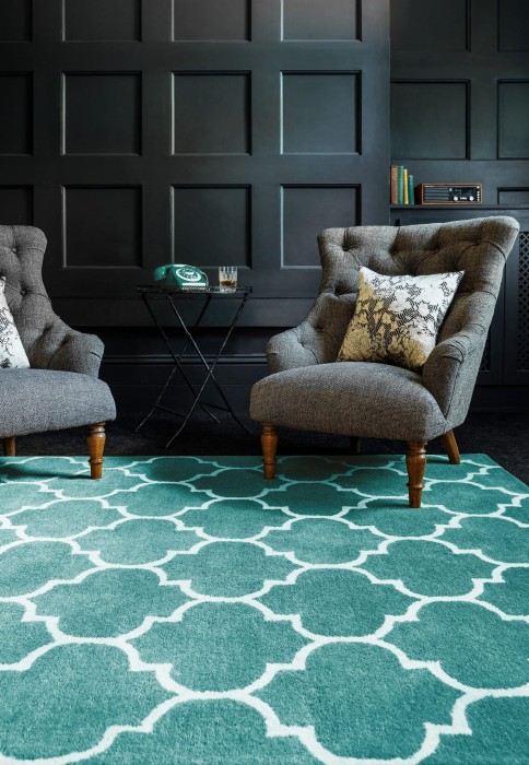 Dywan Asiatic Contemporary Design - ALBANY Ogee Duck Egg