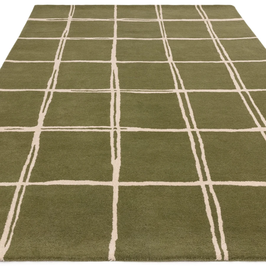 Dywan Asiatic Contemporary Design - ALBANY Grid Olive