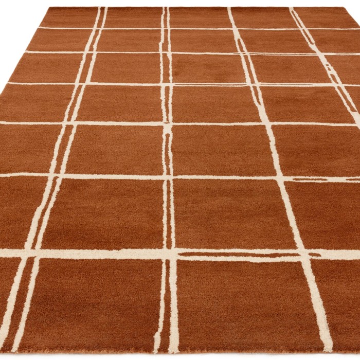 Dywan Asiatic Contemporary Design - ALBANY Grid Rust