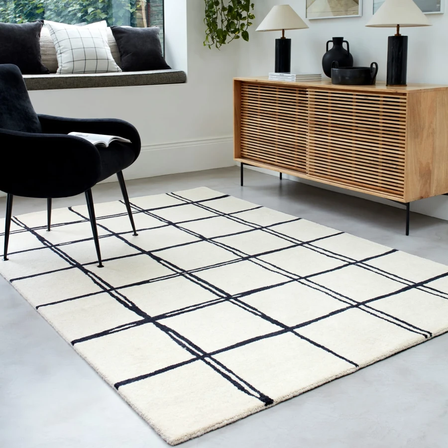 Dywan Asiatic Contemporary Design - ALBANY Grid Monochrome