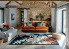 Dywan Sanderson - STAPLETON PARK 45318 Navy Burnt Orange