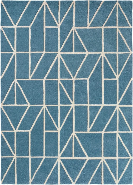 niebieski dywan geometryczny Viso Denim 24008.webp
