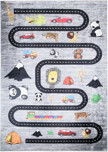 Dywan Modern Rugs - PRINT KIDS 1711A Grey