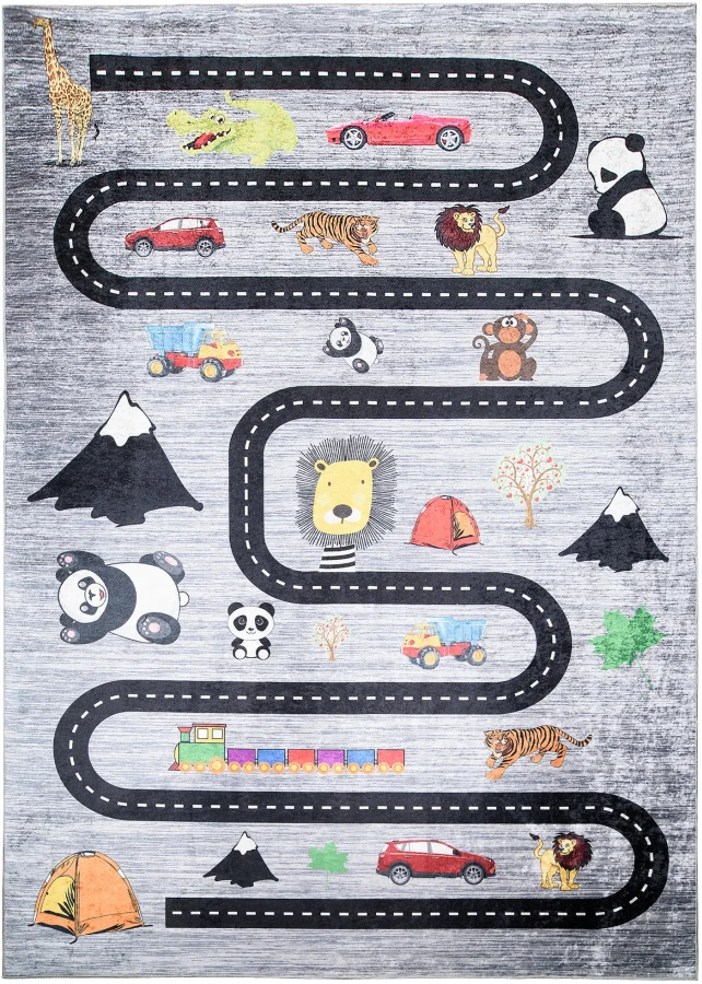 Dywan Modern Rugs - PRINT KIDS 1711A Grey