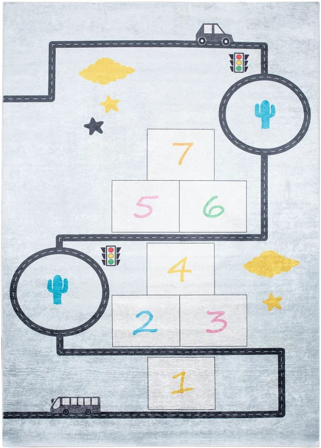 Dywan Modern Rugs - PRINT KIDS 2168 Grey