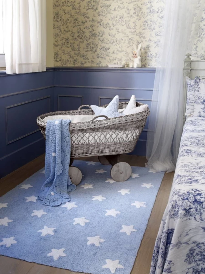 Dywan Lorena Canals  - BLUE STARS White