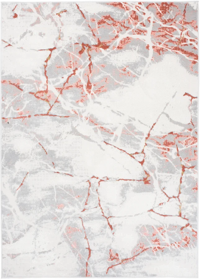 Dywan Modern Rugs - VARIOUS R216A L_Gray/Salmon