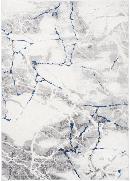 Dywan Modern Rugs - VARIOUS R216B L_Gray/D_Blue