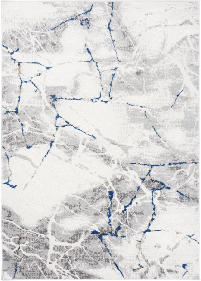 Dywan Modern Rugs - VARIOUS R216B L_Gray/D_Blue