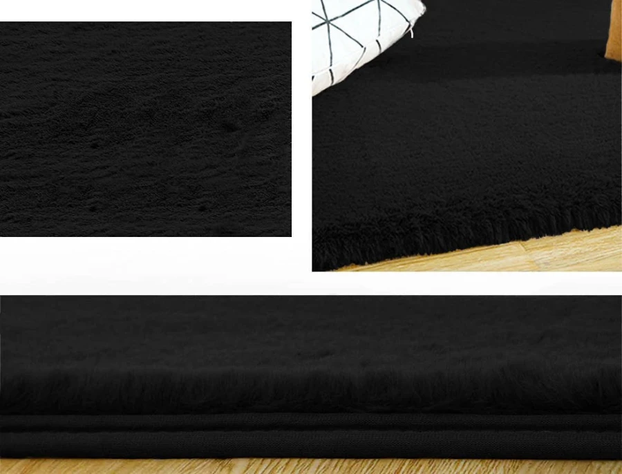 Dywan Pluszowy Art Rugs - RABBIT Black