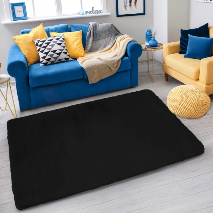 Dywan Pluszowy Art Rugs - RABBIT Black