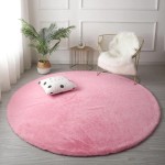 Dywan Pluszowy Okrągły Art Rugs - RABBIT Różowy