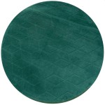 Dywan Pluszowy Okrągły Art Rugs - RABBIT 3D Zielony