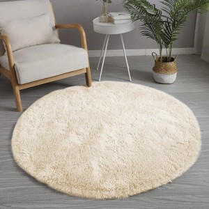 Dywan Pluszowy Okrągły Art Rugs - PLUSH Cream Beige