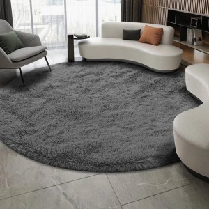 Dywan Pluszowy Okrągły Art Rugs - PLUSH Grey Night
