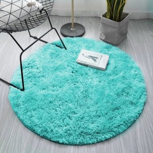 Dywan Pluszowy Okrągły Art Rugs - PLUSH  Turquoise Sea