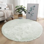 Dywan Pluszowy Okrągły Art Rugs - PLUSH White Lime