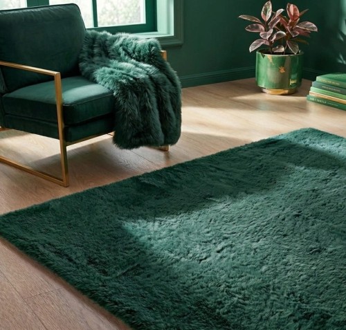 Dywan Pluszowy Art Rugs - RABBIT BottleGreen