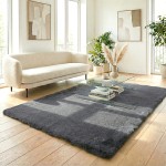 Dywan Pluszowy Art Rugs - RABBIT Ciemnoszary