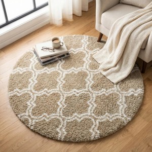 Dywan Pluszowy Okrągły Art Rugs - MARRAKESH Beżowy