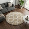 Dywan Pluszowy Okrągły Art Rugs - MARRAKESH Beżowy