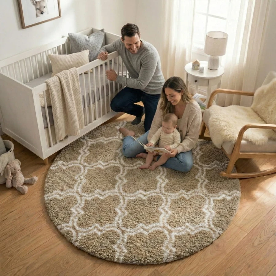 Dywan Pluszowy Okrągły Art Rugs - MARRAKESH Beżowy