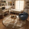 Dywan Pluszowy Okrągły Art Rugs - MARRAKESH Beżowy