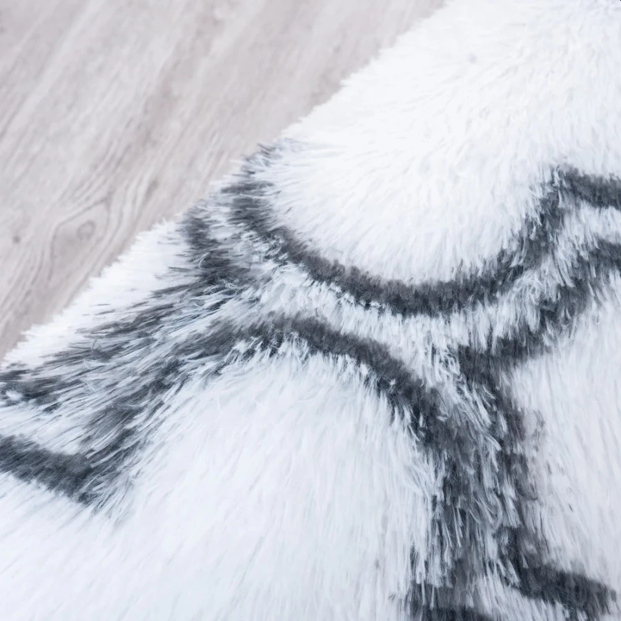 Dywan Pluszowy Okrągły Art Rugs - MARRAKESH Biały