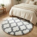 Dywan Pluszowy Okrągły Art Rugs - MARRAKESH Biały