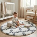 Dywan Pluszowy Okrągły Art Rugs - MARRAKESH Biały