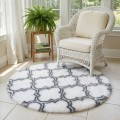 Dywan Pluszowy Okrągły Art Rugs - MARRAKESH Biały