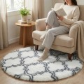 Dywan Pluszowy Okrągły Art Rugs - MARRAKESH Biały