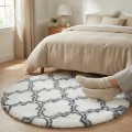 Dywan Pluszowy Okrągły Art Rugs - MARRAKESH Biały