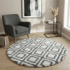 Dywan Pluszowy Okrągły Art Rugs - MARRAKESH Biały