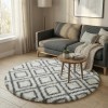 Dywan Pluszowy Okrągły Art Rugs - MARRAKESH Biały