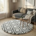 Dywan Pluszowy Okrągły Art Rugs - MARRAKESH Biały