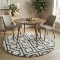Dywan Pluszowy Okrągły Art Rugs - MARRAKESH Biały