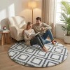 Dywan Pluszowy Okrągły Art Rugs - MARRAKESH Biały