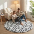 Dywan Pluszowy Okrągły Art Rugs - MARRAKESH Biały