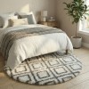 Dywan Pluszowy Okrągły Art Rugs - MARRAKESH Biały