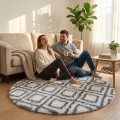 Dywan Pluszowy Okrągły Art Rugs - MARRAKESH Biały